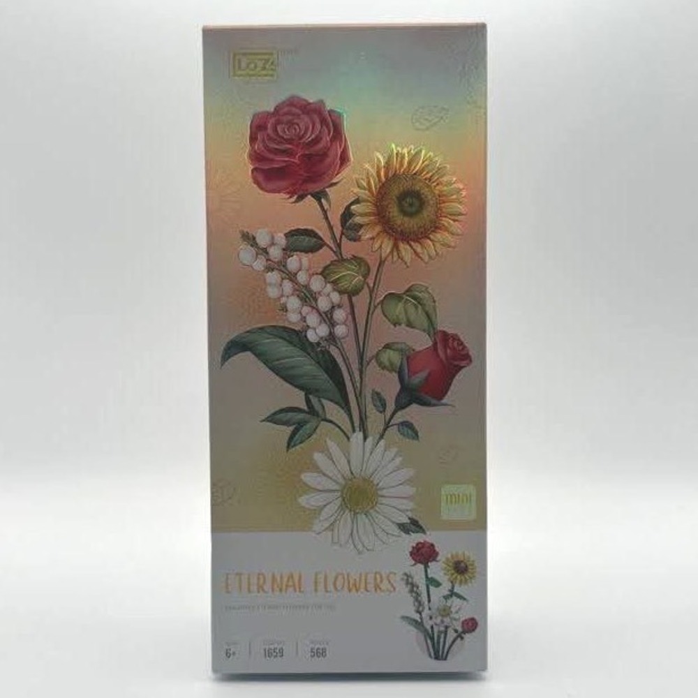 New in Box 568 Piece Mini Bricks Eternal Flowers Building Set Floral Bouquet